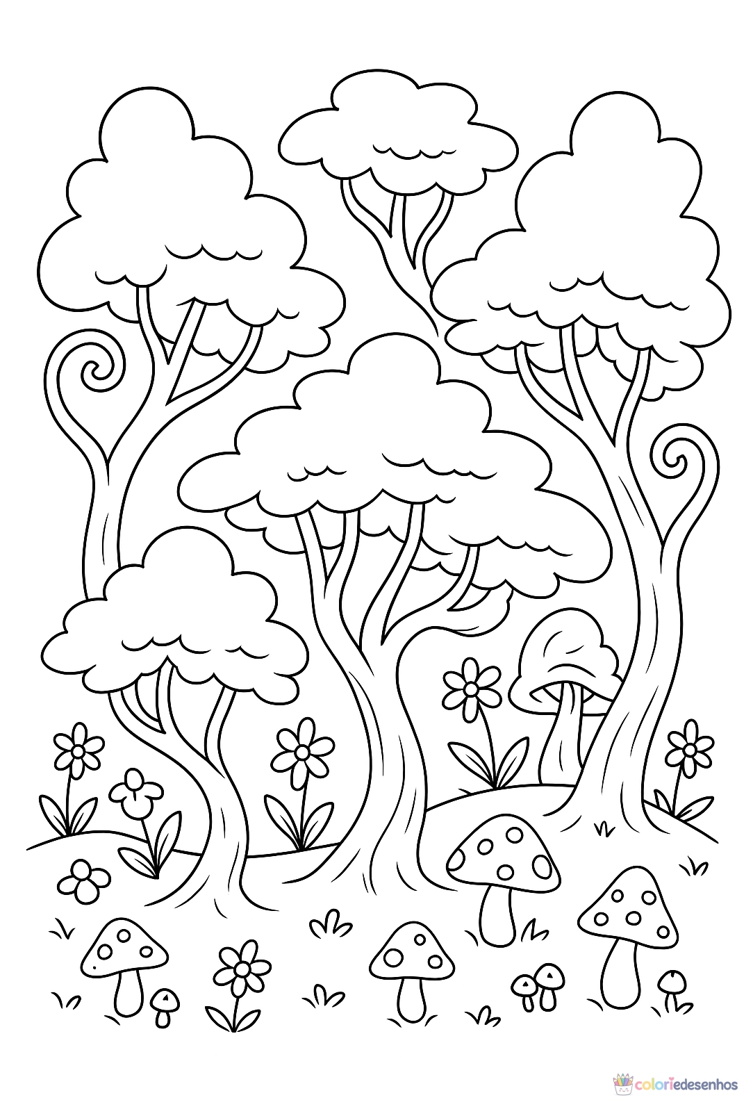 Árvore para colorir