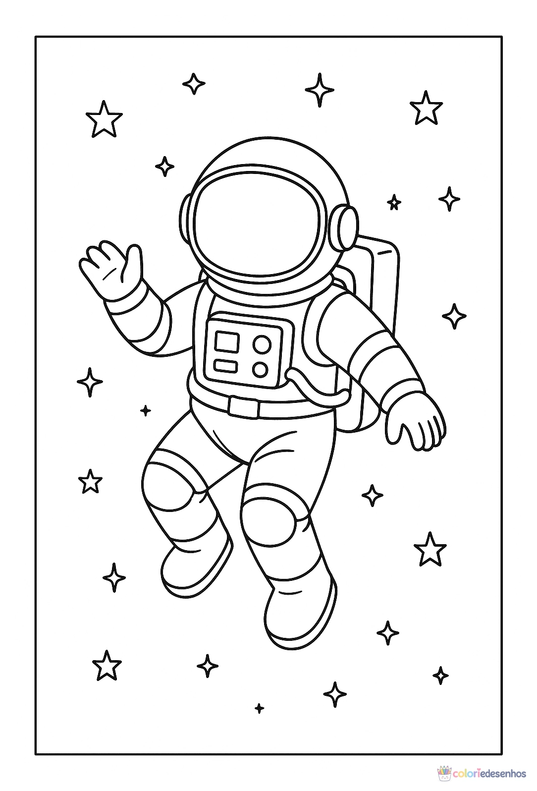 Astronauta para colorir
