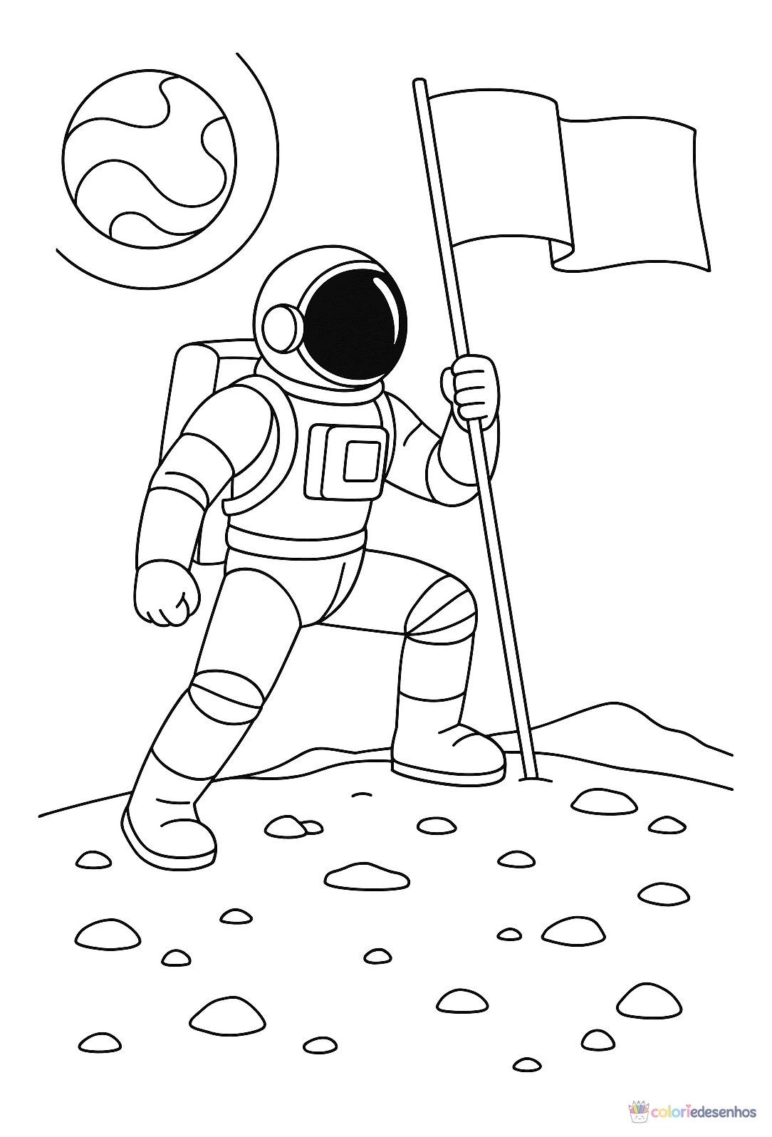 Astronauta para colorir