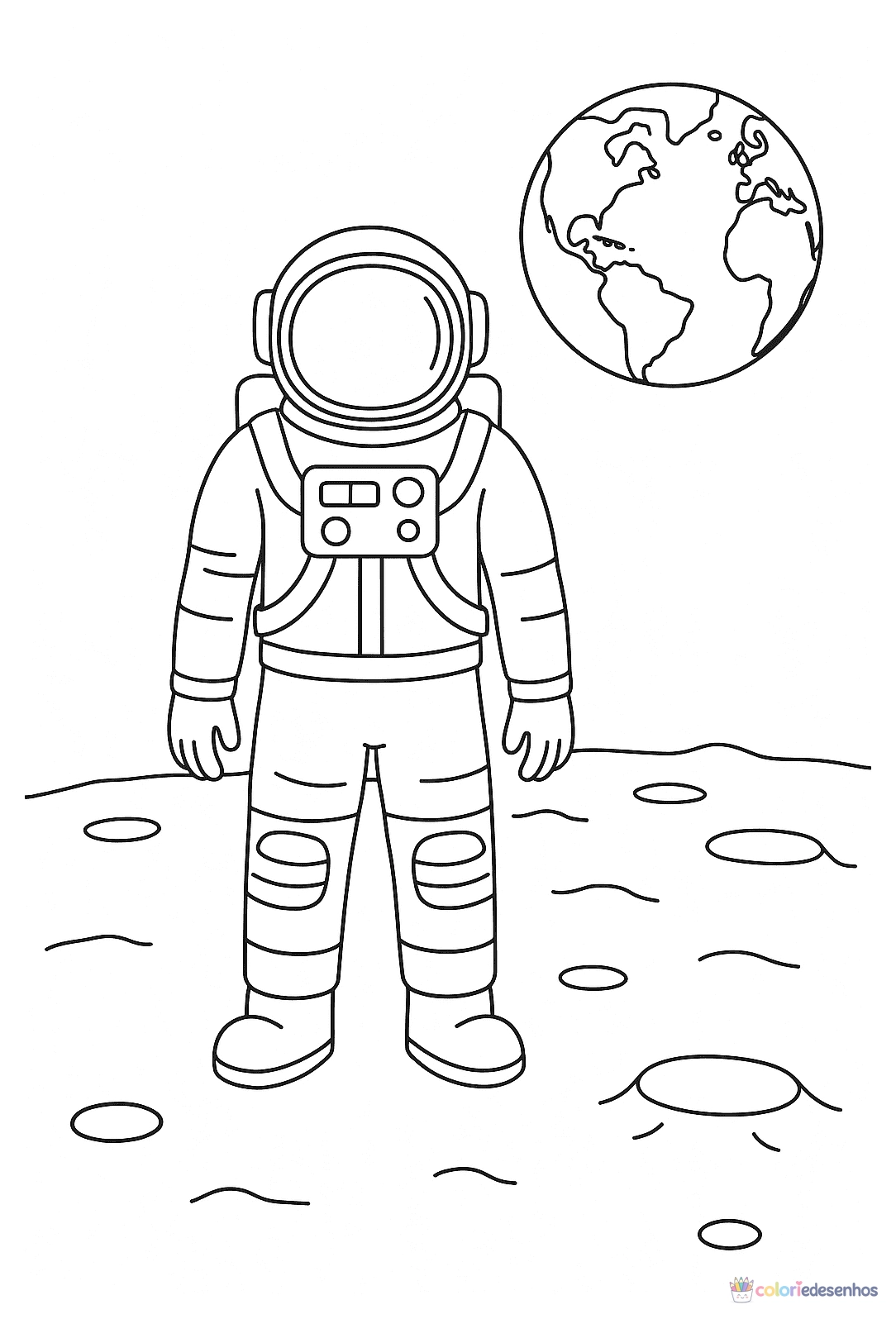 Astronauta para colorir