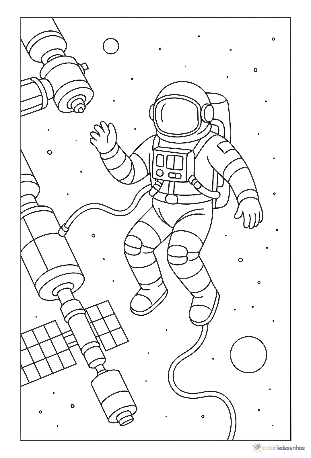 Astronauta para colorir