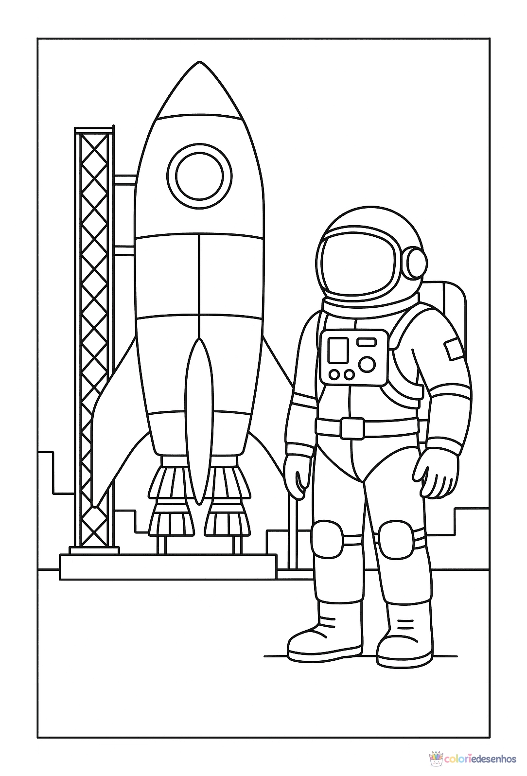 Astronauta para colorir