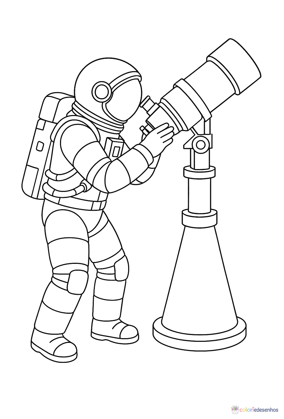 Astronauta para colorir