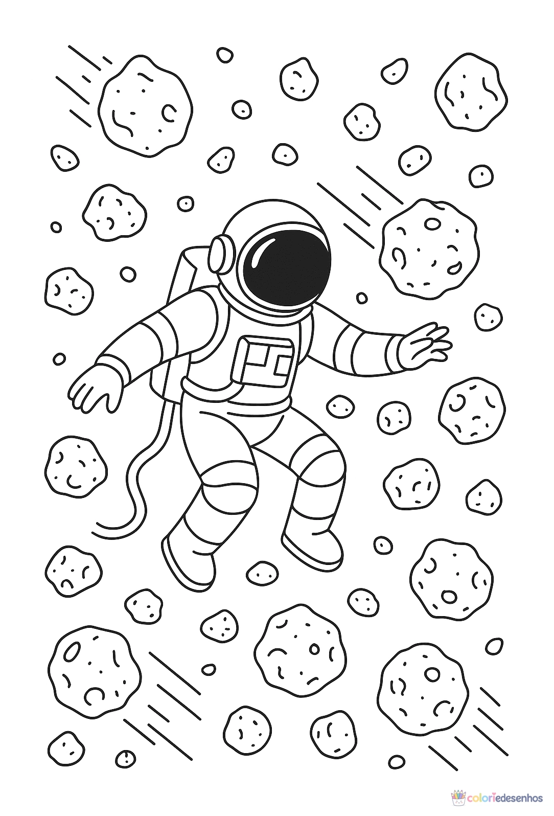 Astronauta para colorir