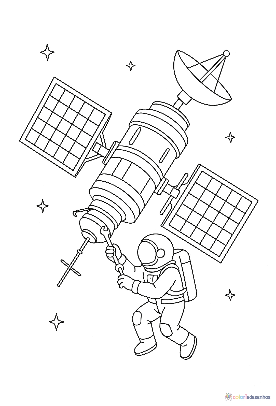 Astronauta para colorir