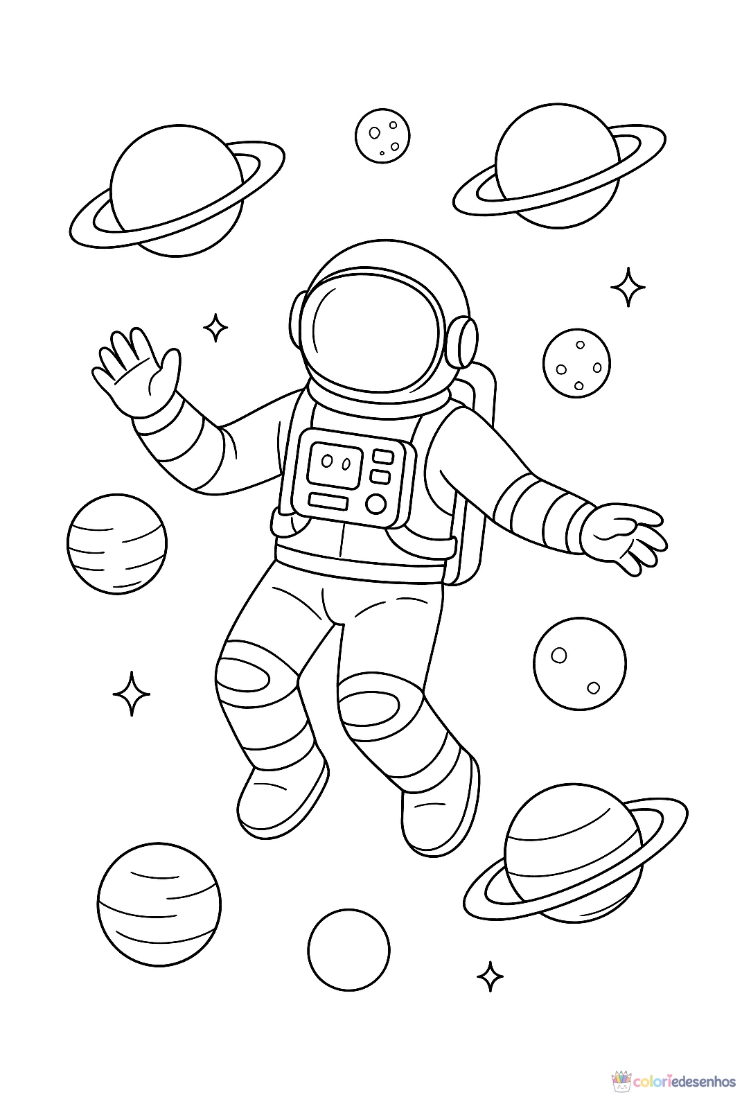 Astronauta para colorir