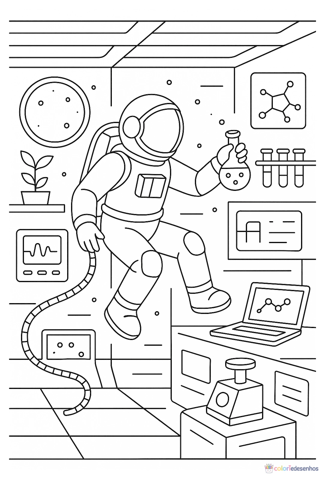 Astronauta para colorir