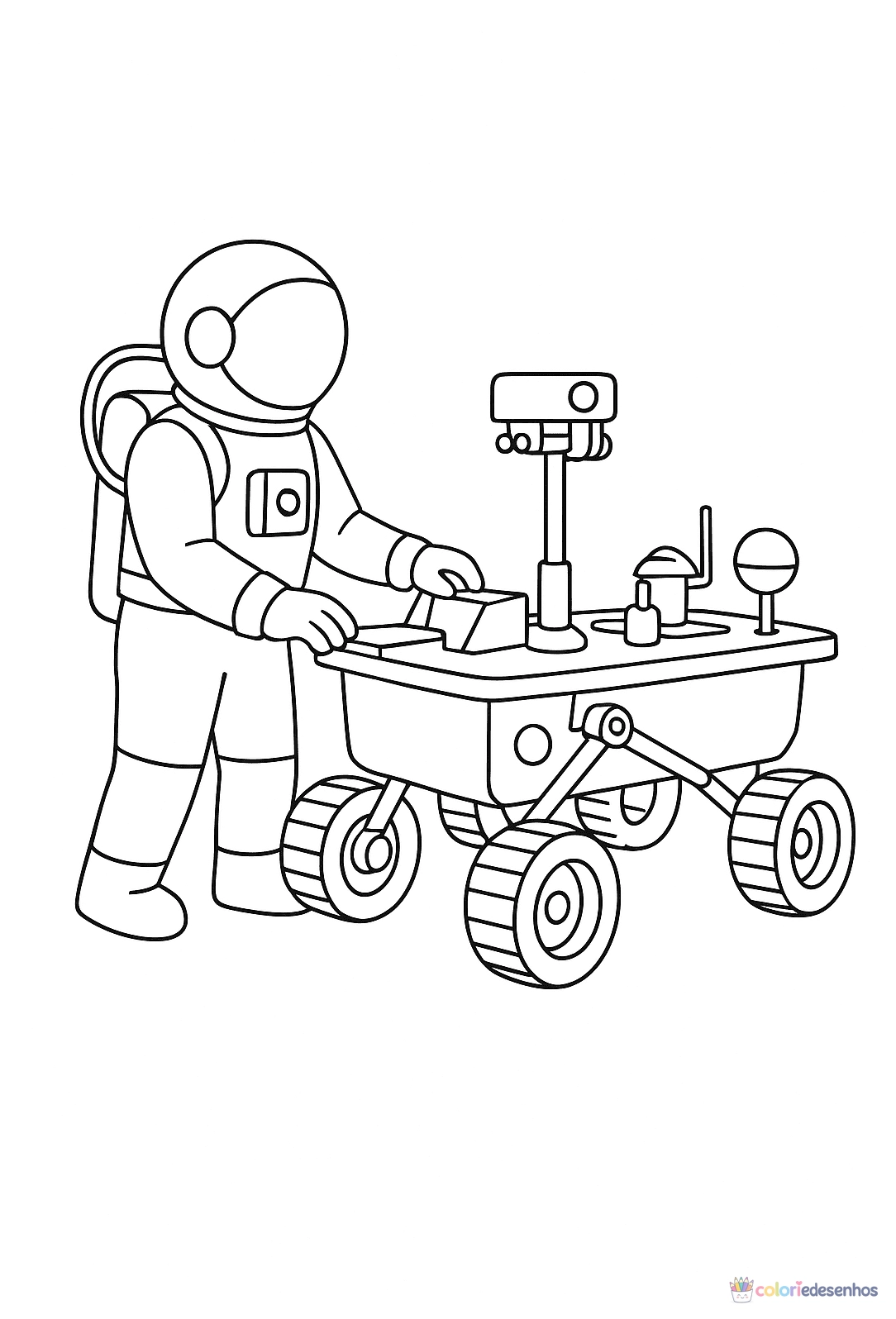 Astronauta para colorir