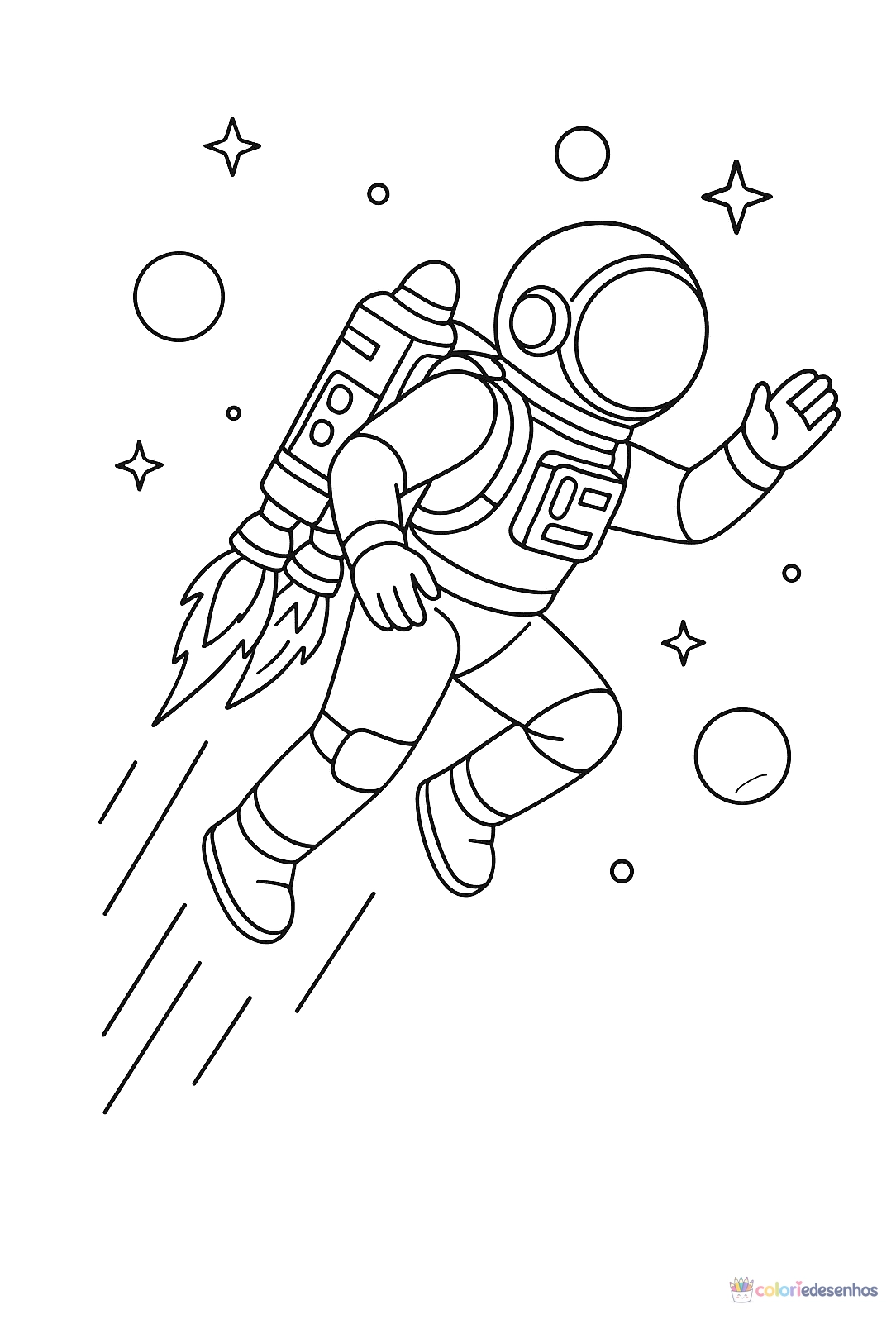 Astronauta para colorir