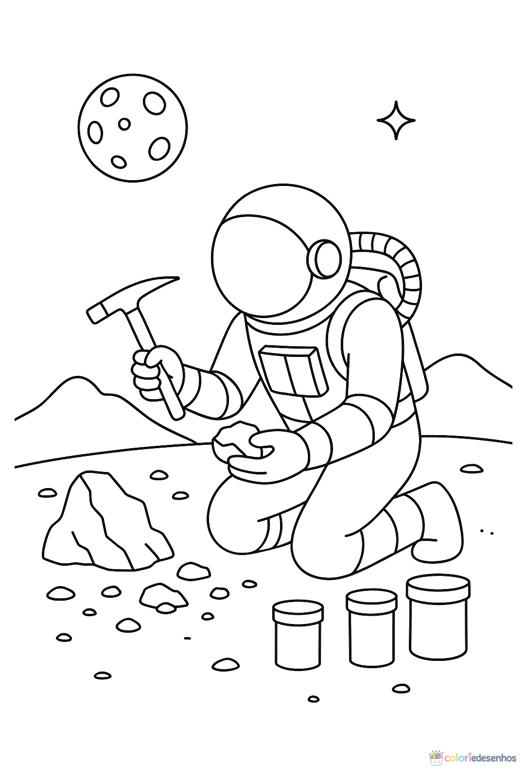 Astronauta para colorir
