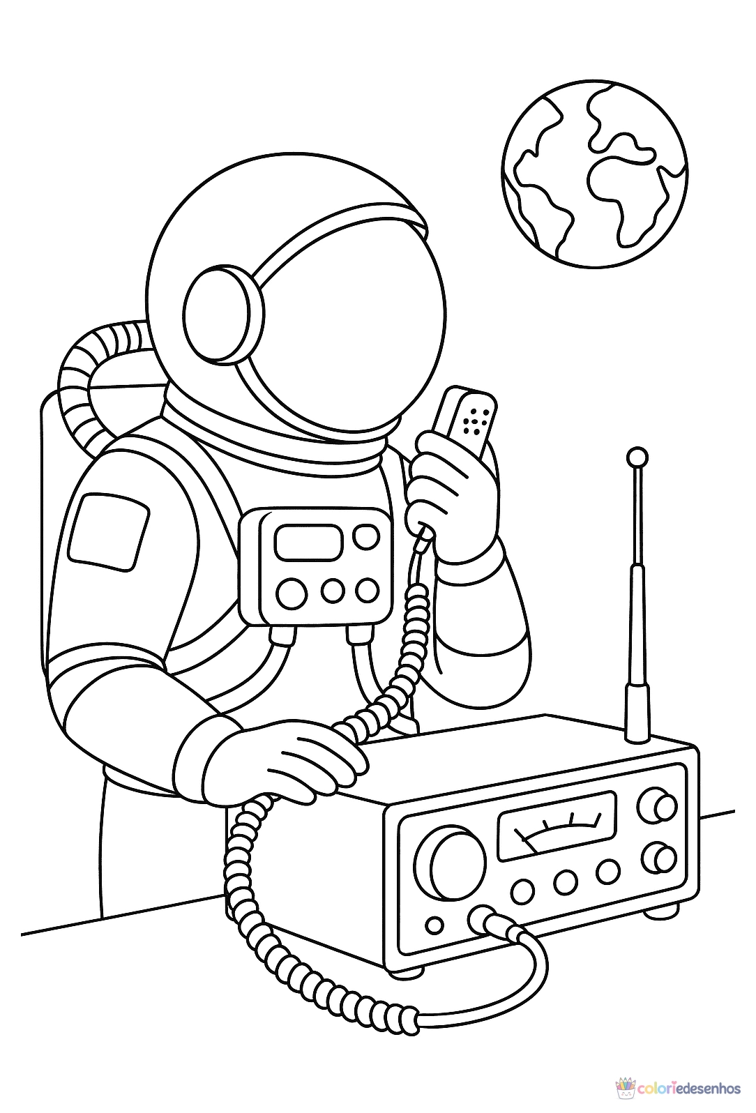 Astronauta para colorir
