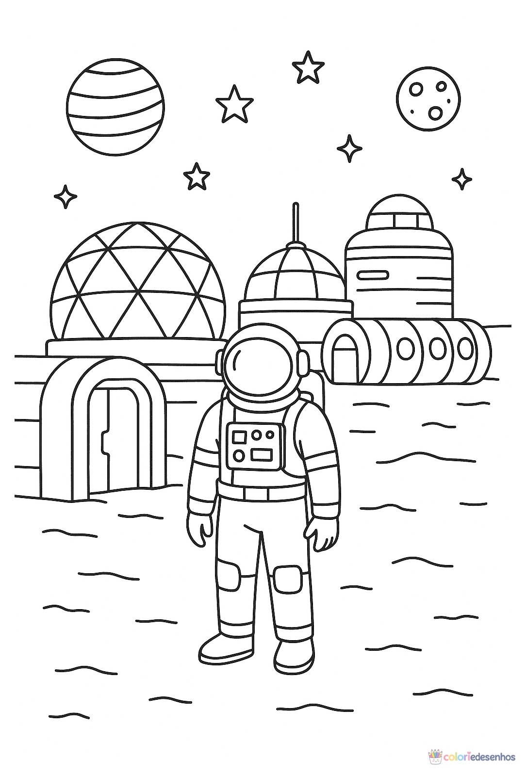 Astronauta para colorir