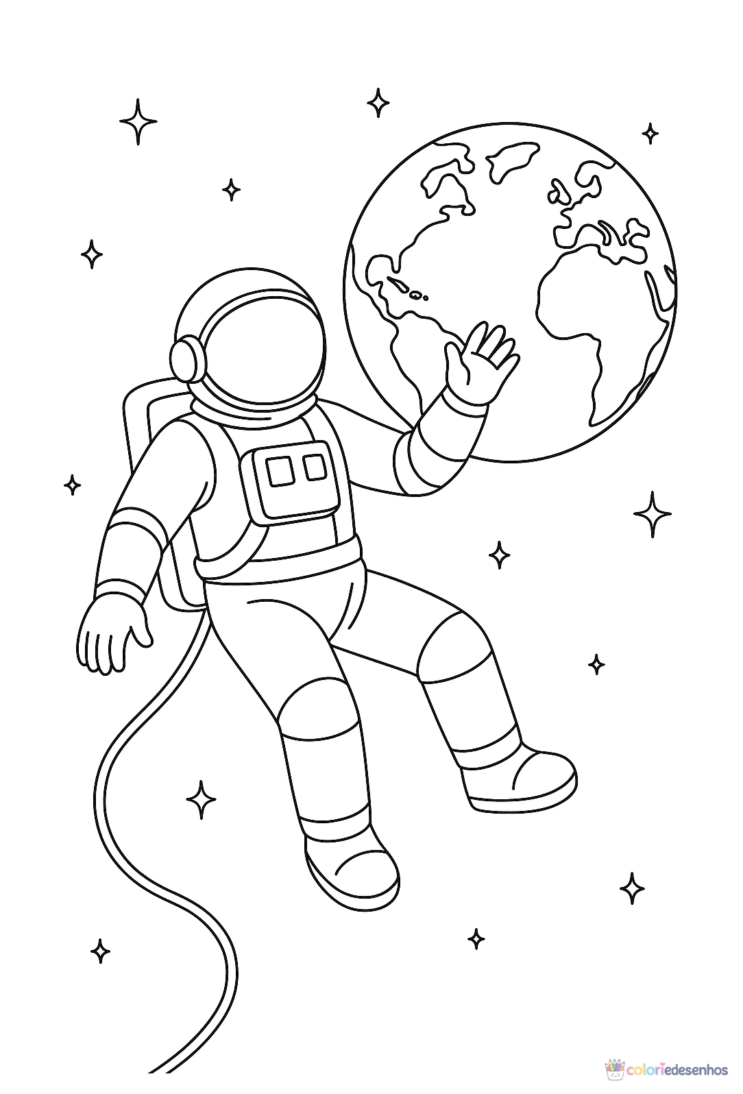 Astronauta para colorir