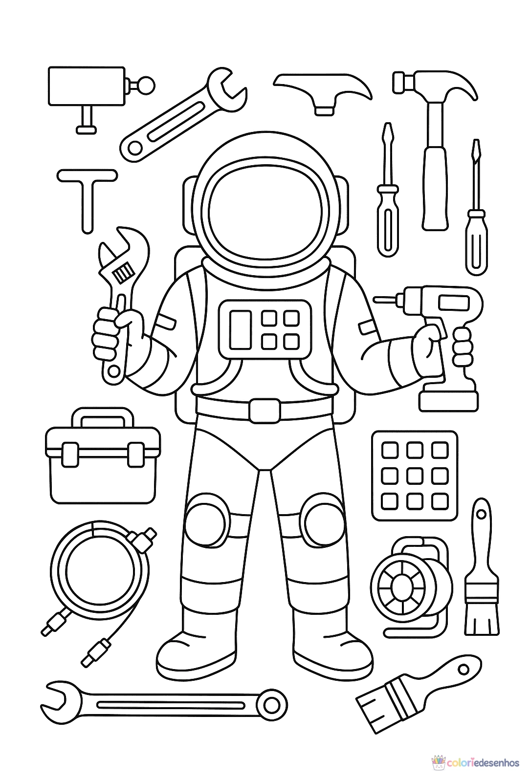 Astronauta para colorir