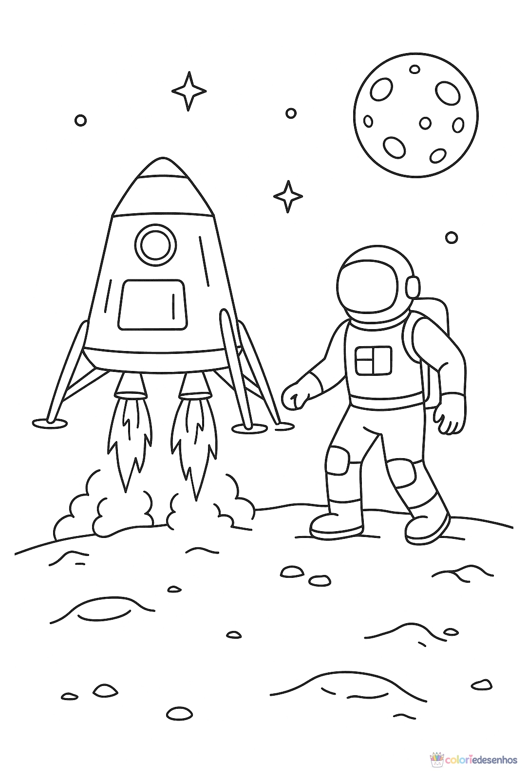 Astronauta para colorir