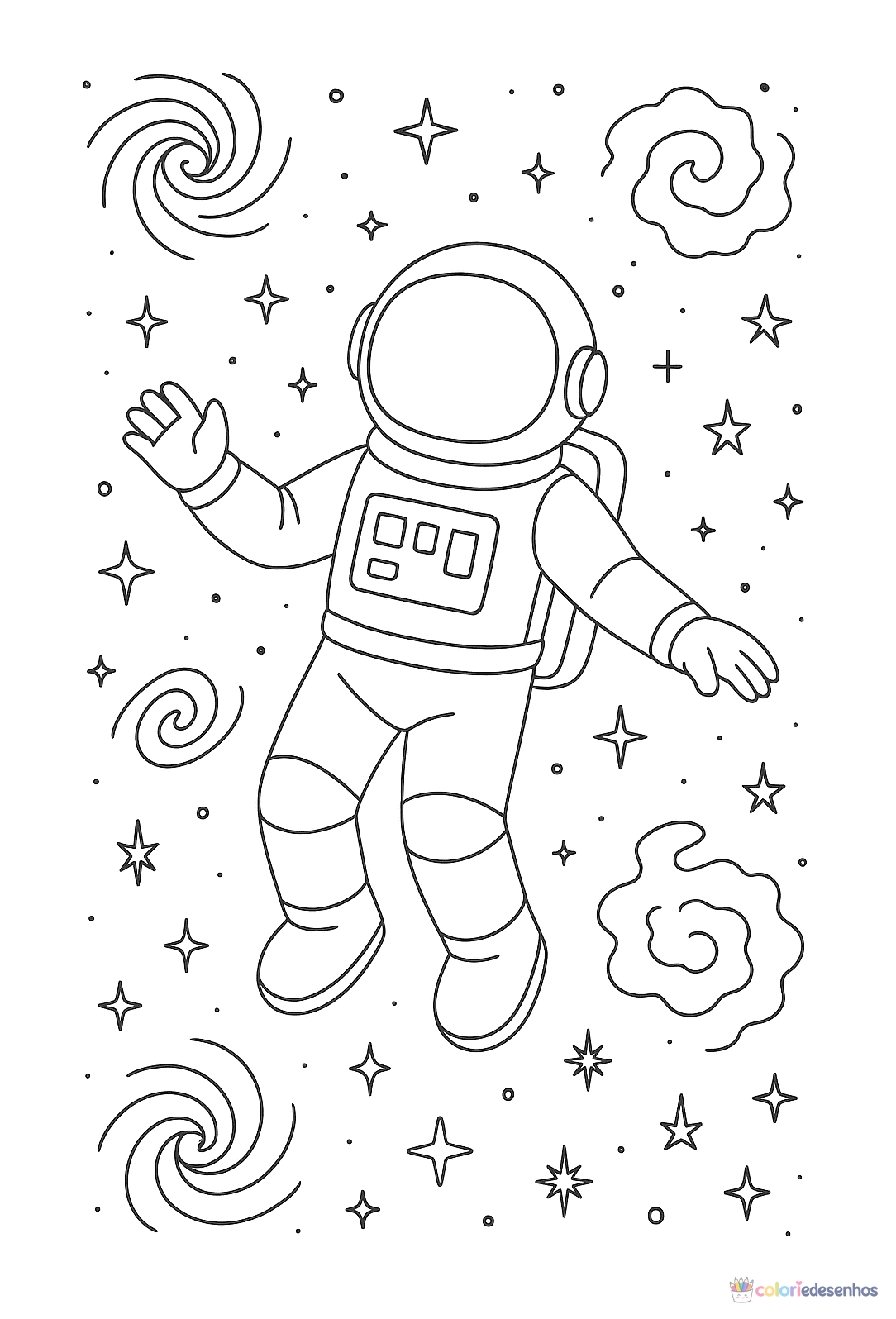 Astronauta para colorir