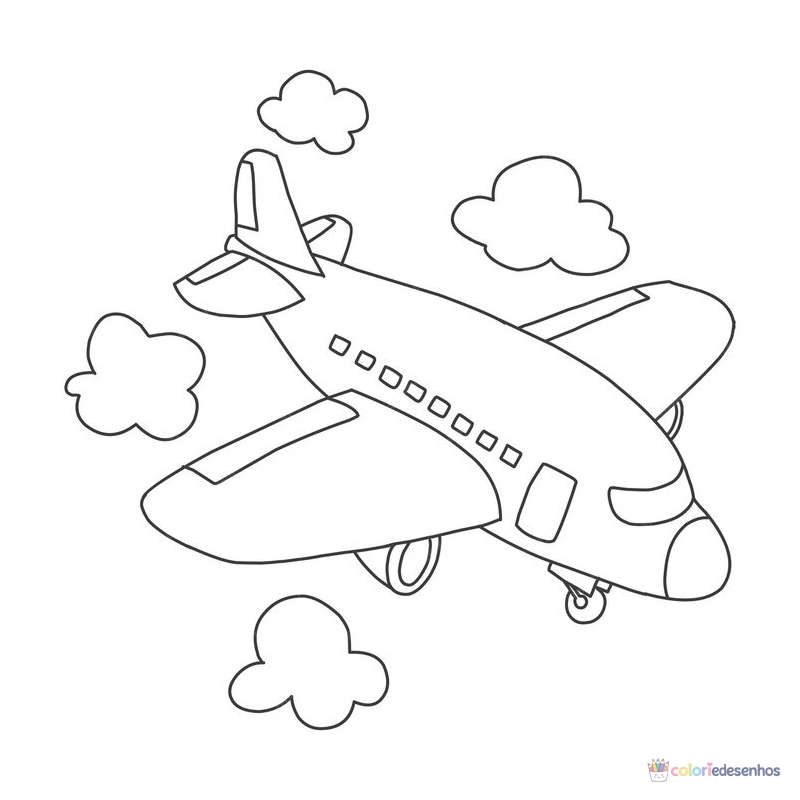 Aviões para colorir