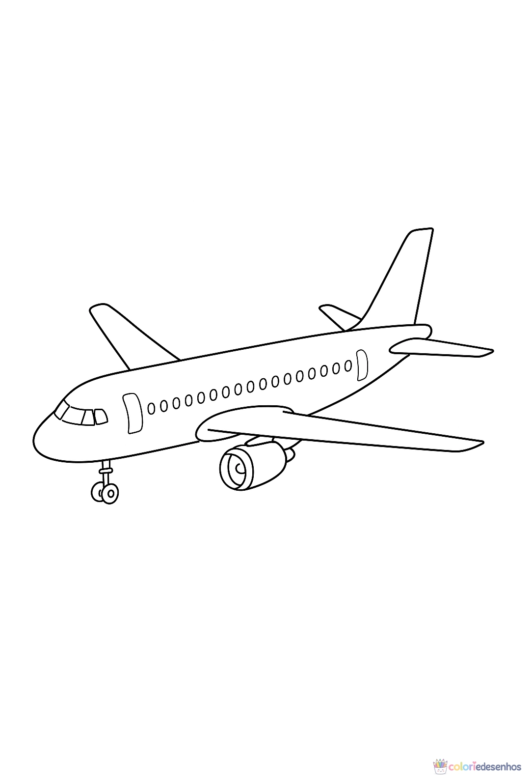 Avião para colorir