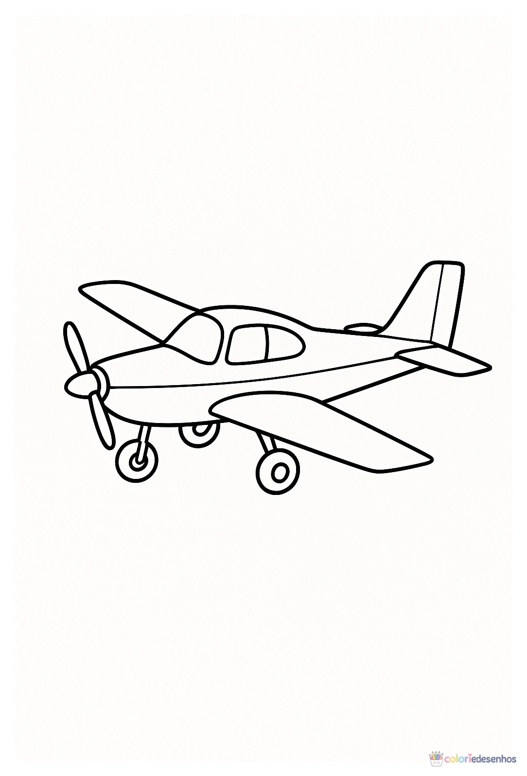 Avião para colorir