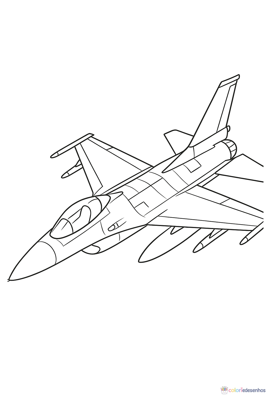 Avião para colorir