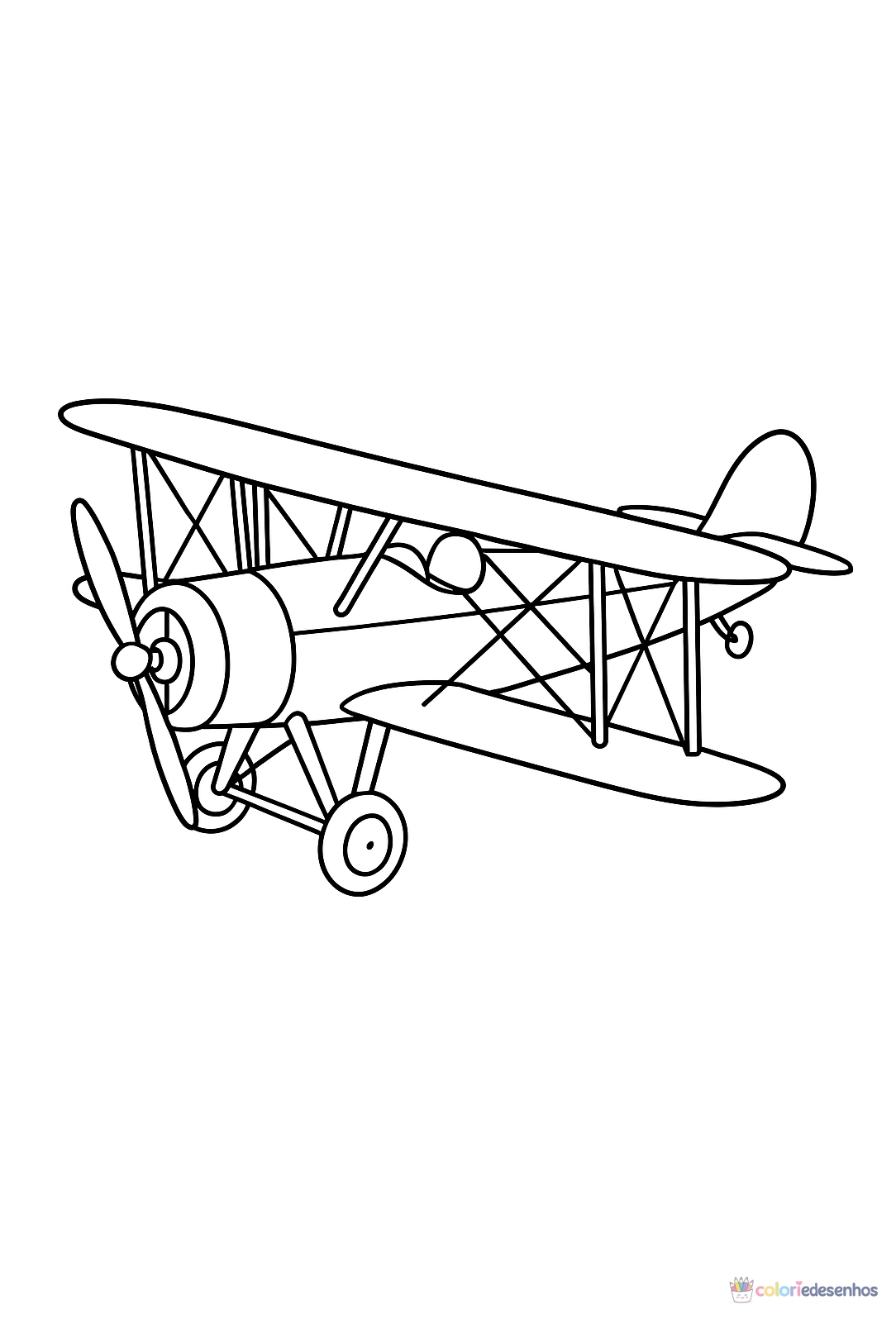 Avião para colorir