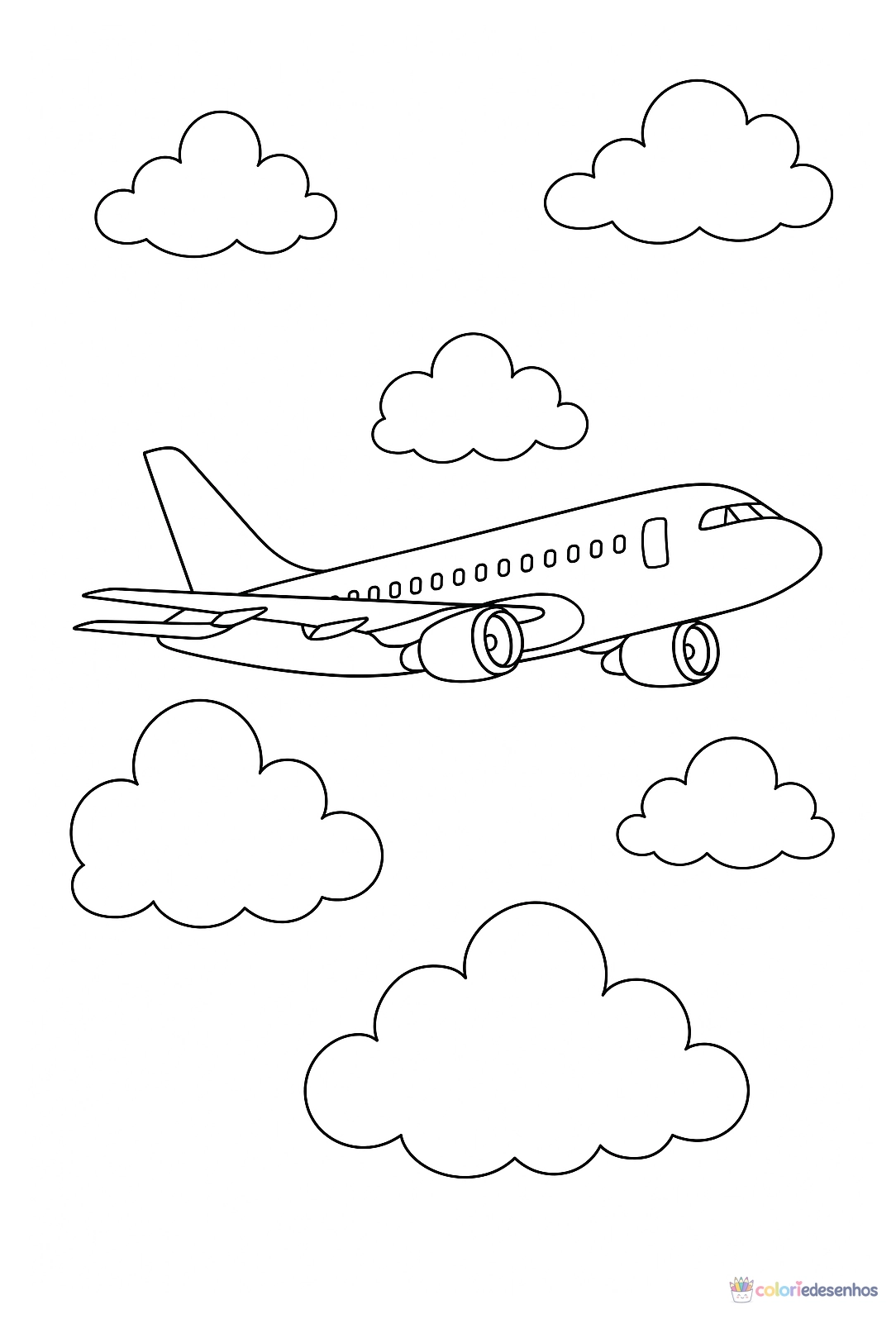 Avião para colorir