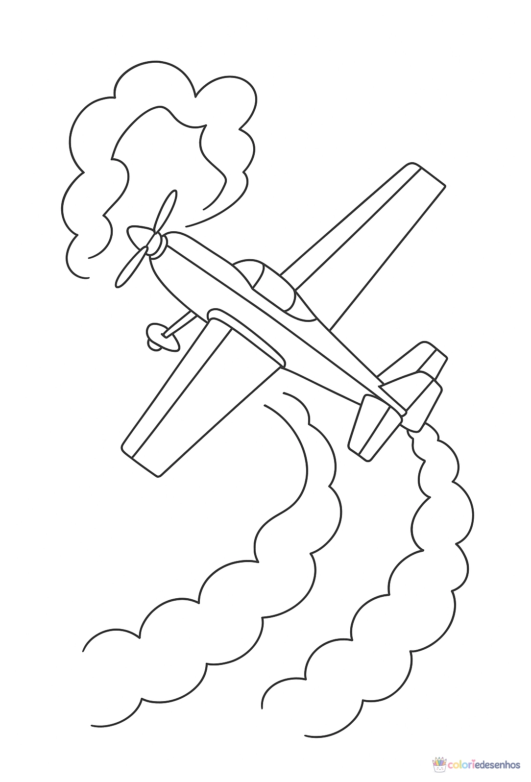 Avião para colorir
