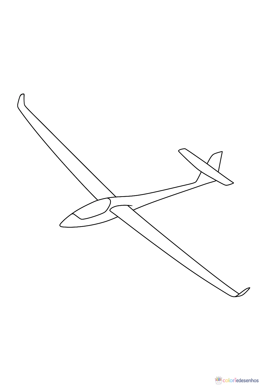 Avião para colorir