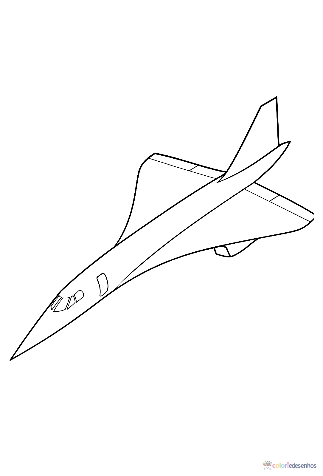 Avião para colorir