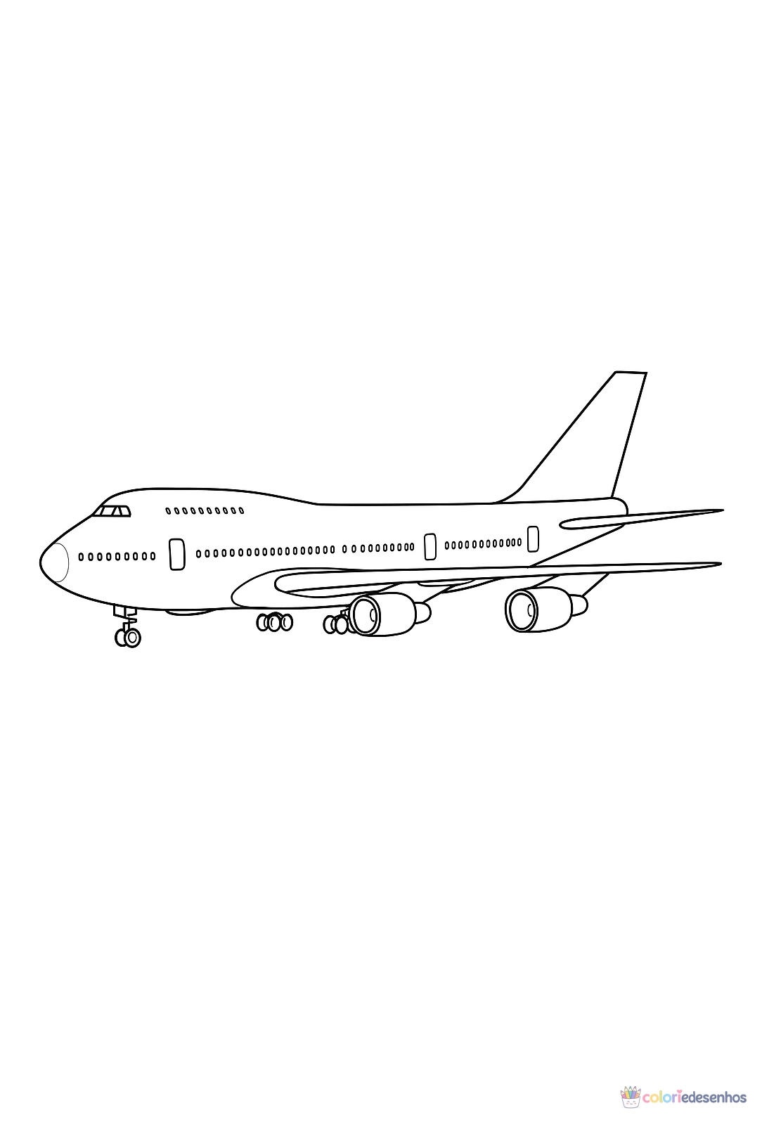 Avião para colorir