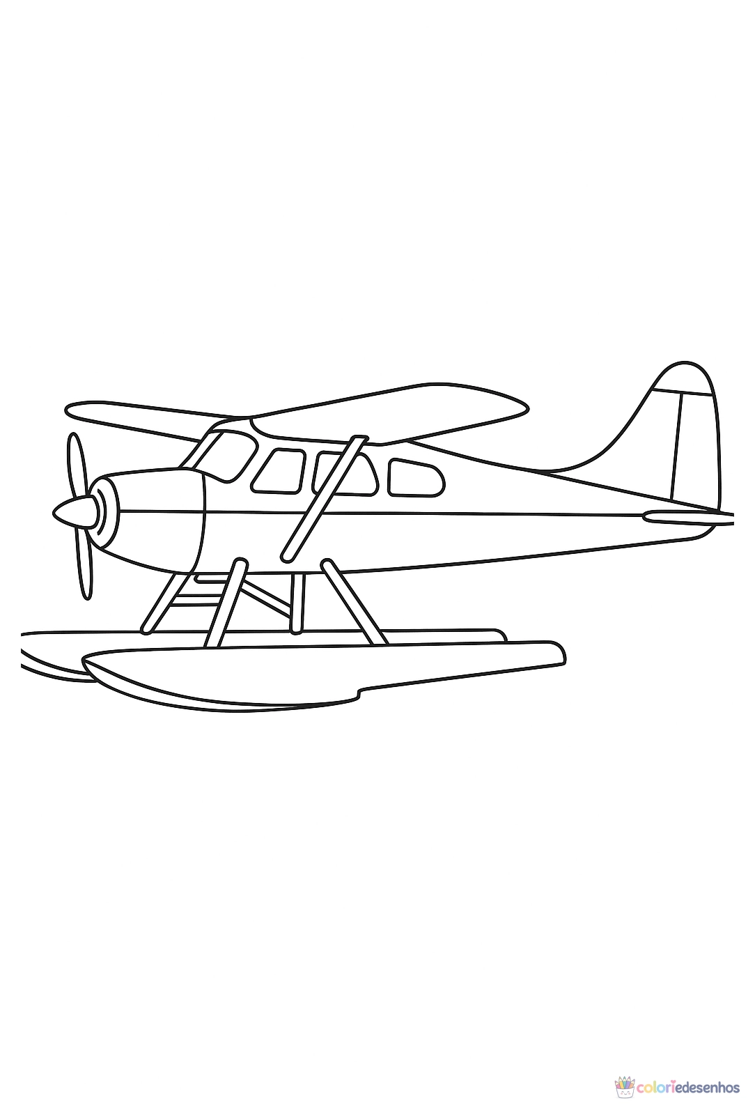 Avião para colorir
