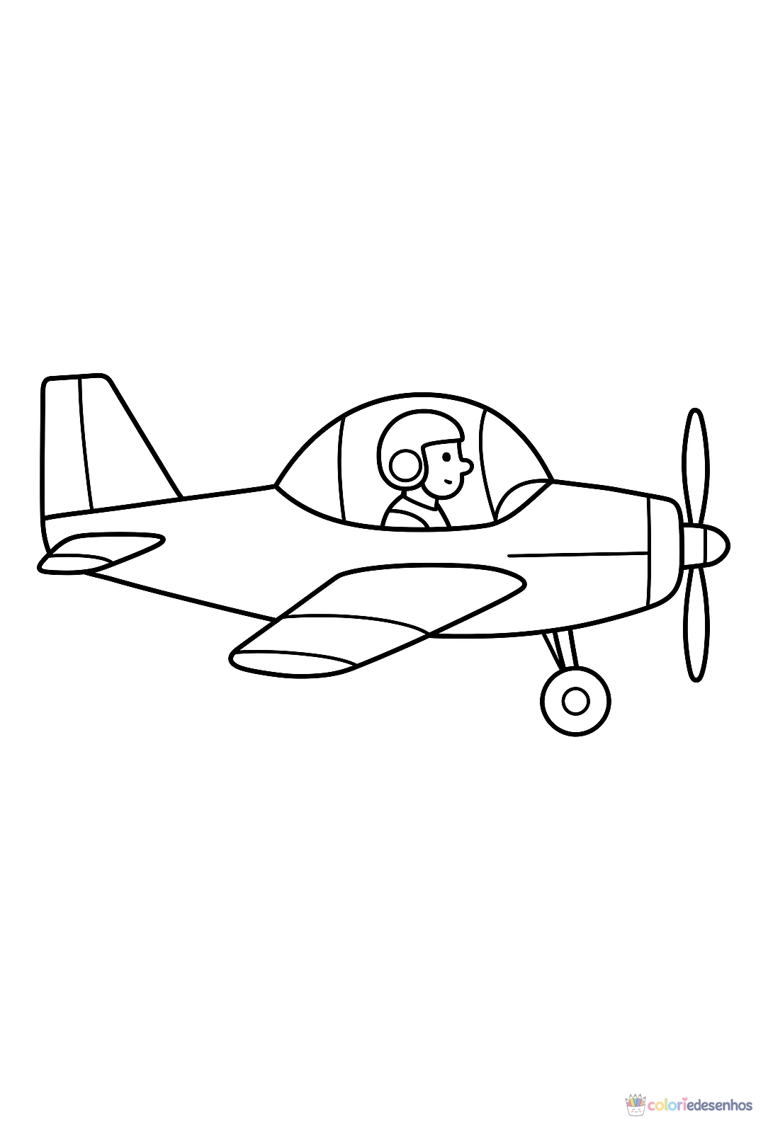 Avião para colorir