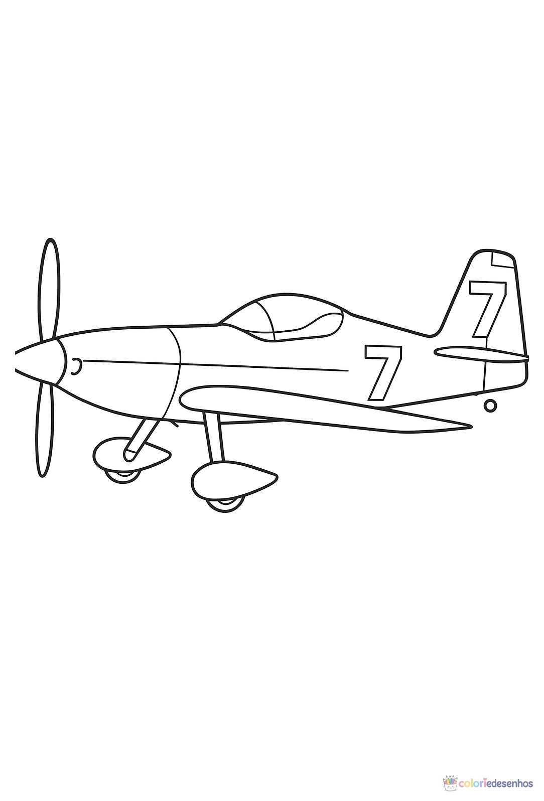 Avião para colorir