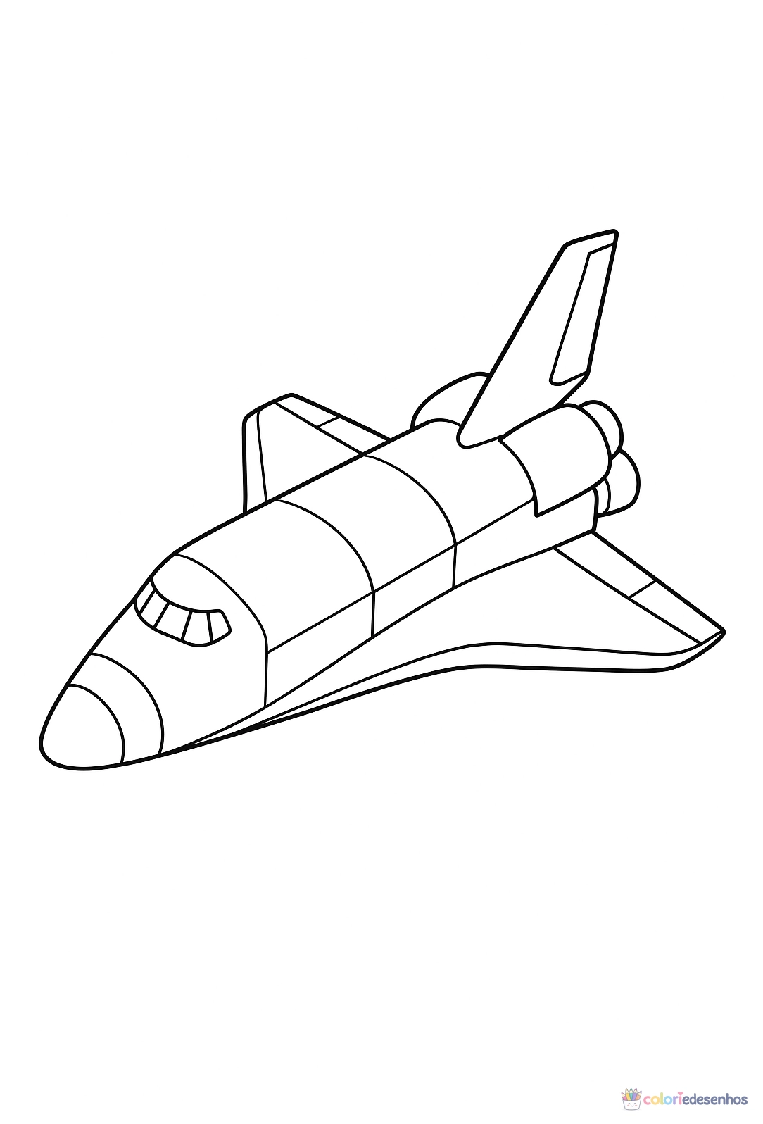 Avião para colorir