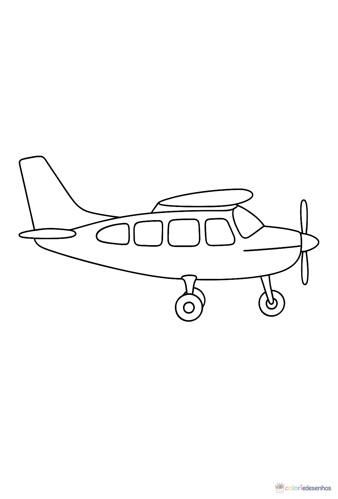 Avião para colorir