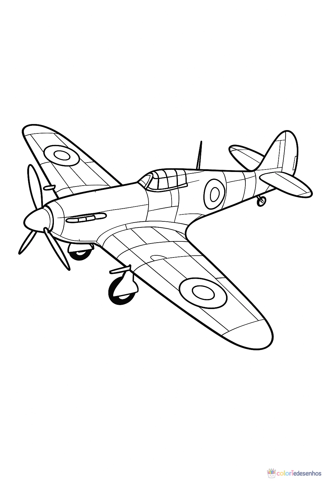 Avião para colorir