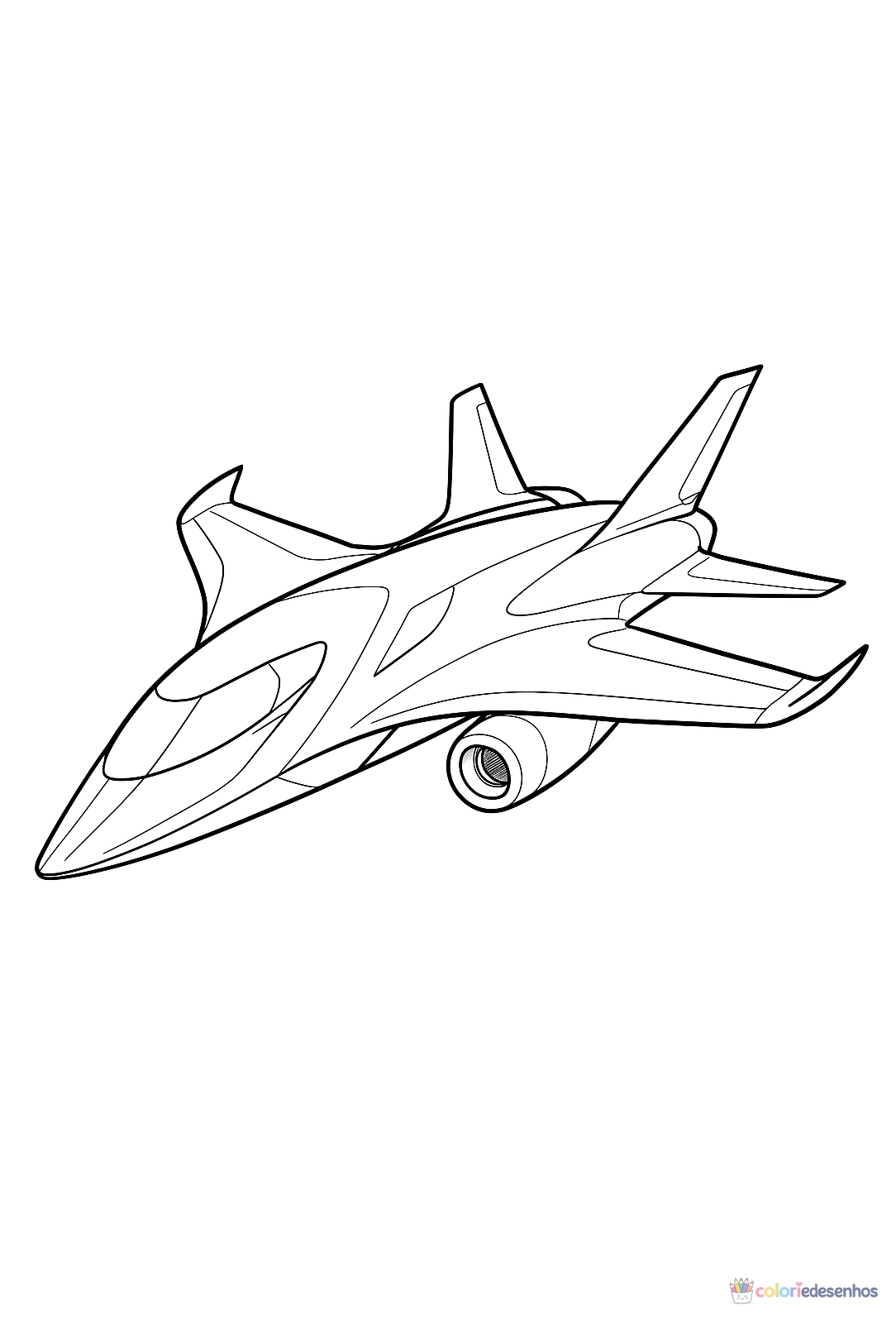 Avião para colorir