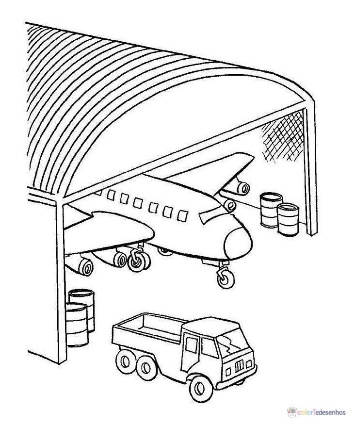 Desenhos de Aviões para colorir