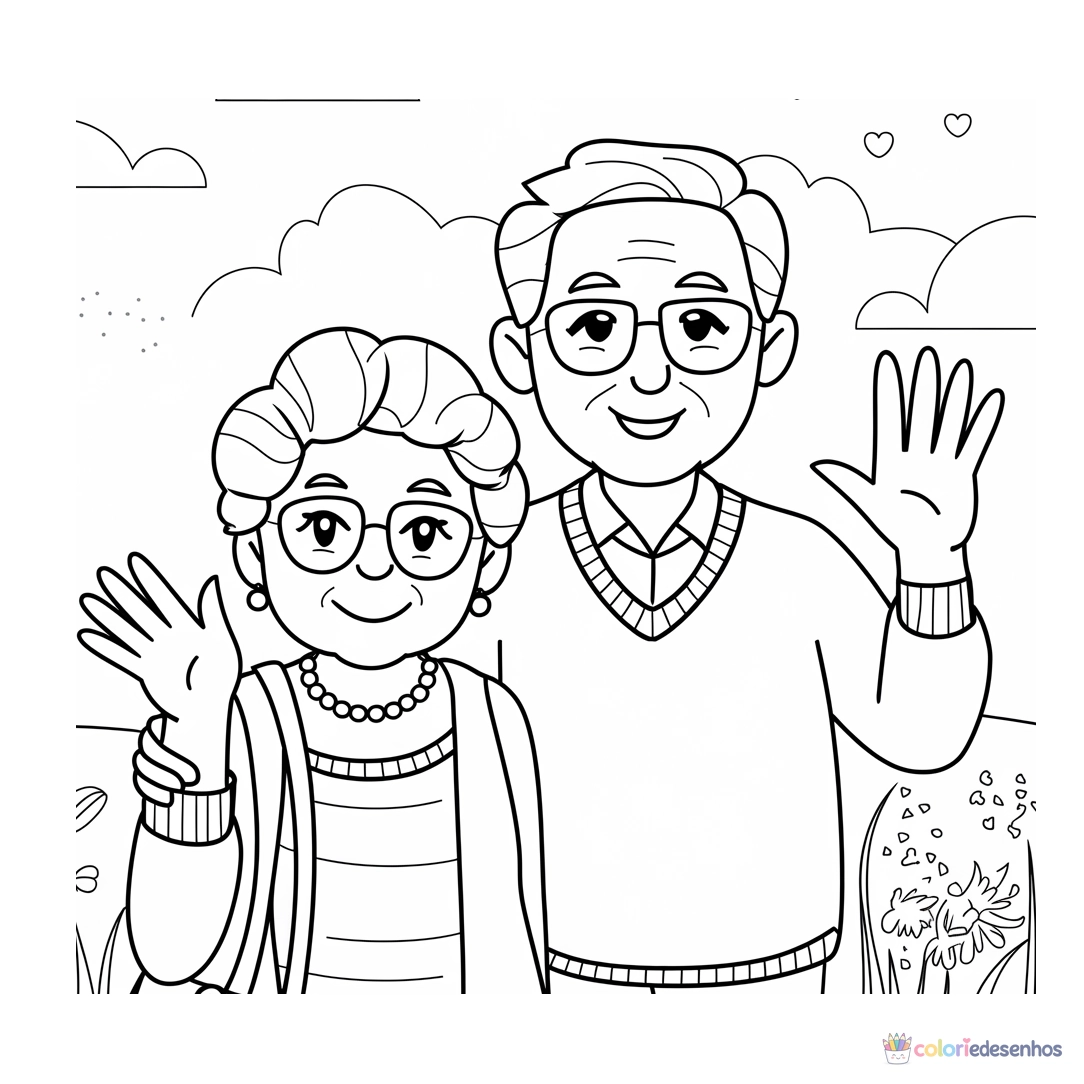 Avós para colorir