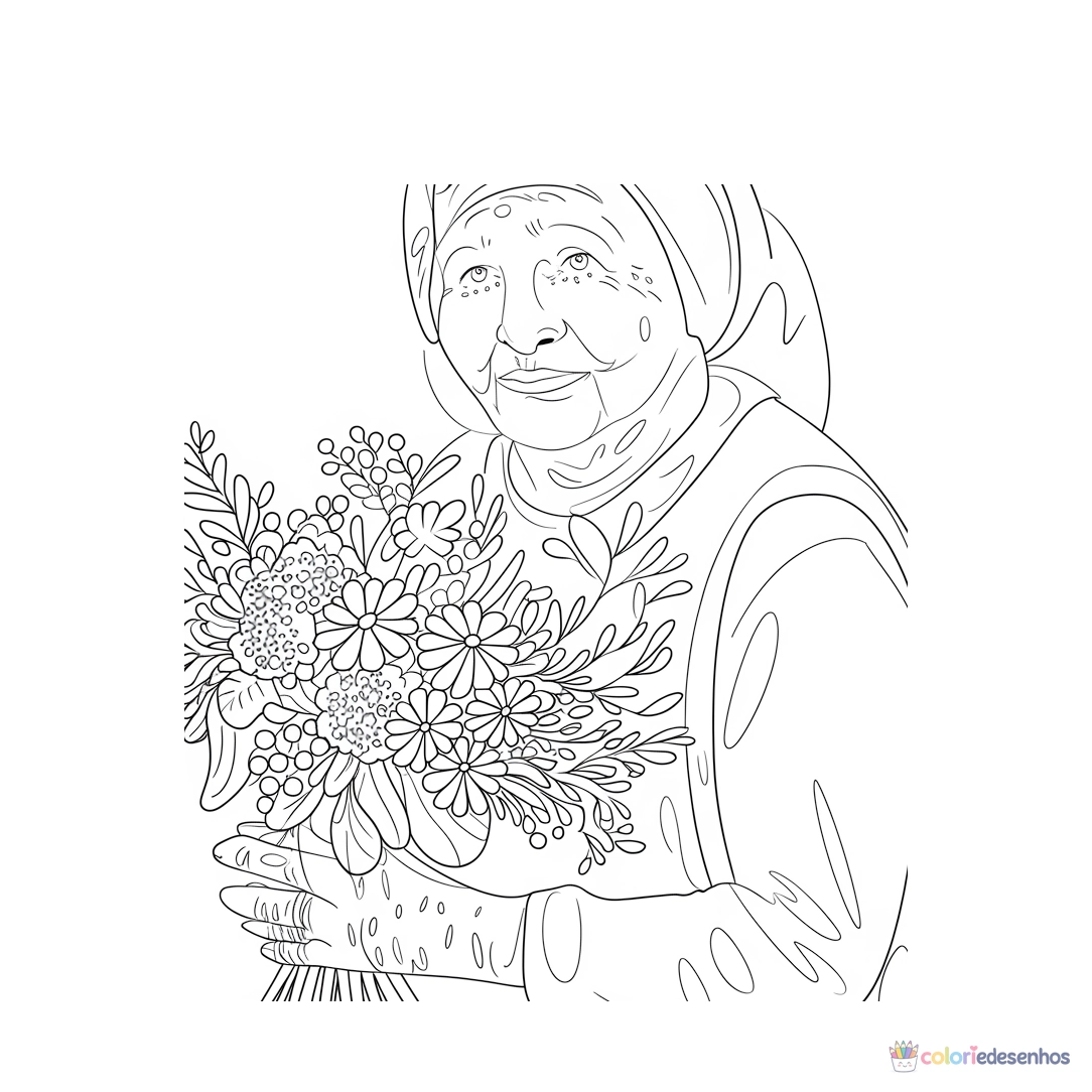 Avós para colorir
