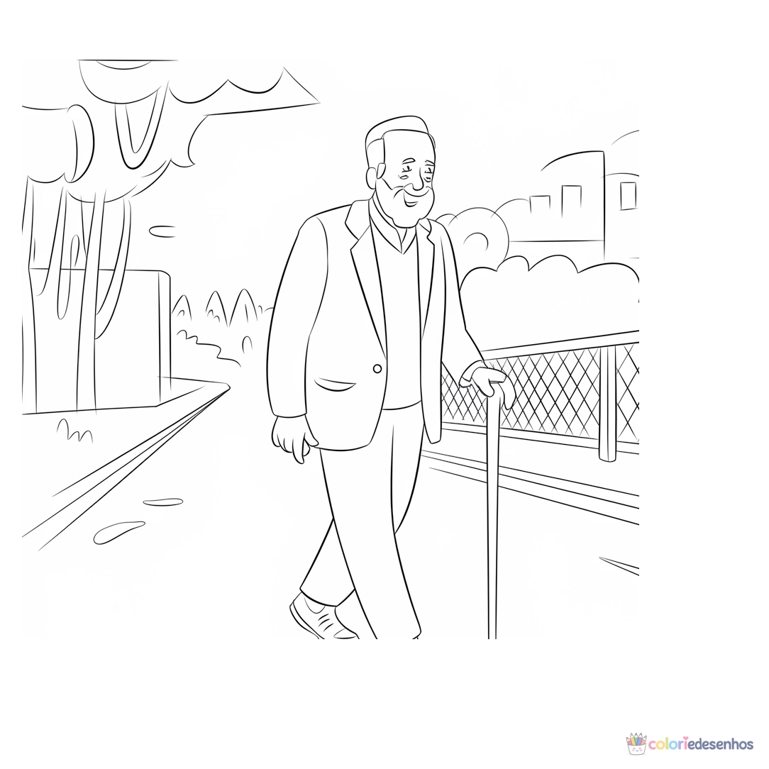 Avós para colorir