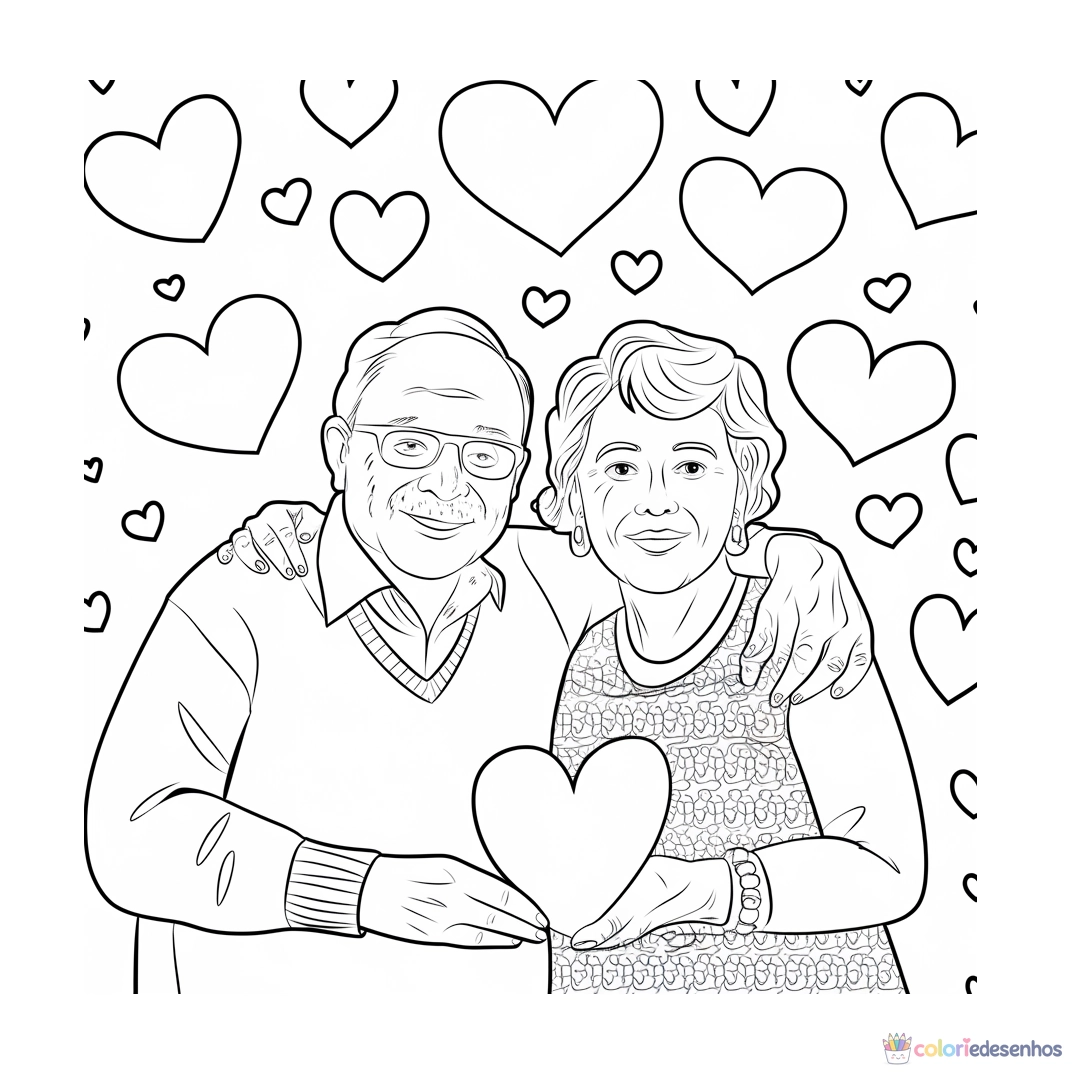 Avós para colorir