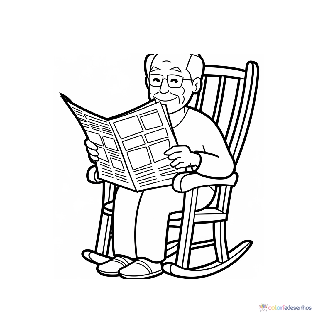 Avós para colorir