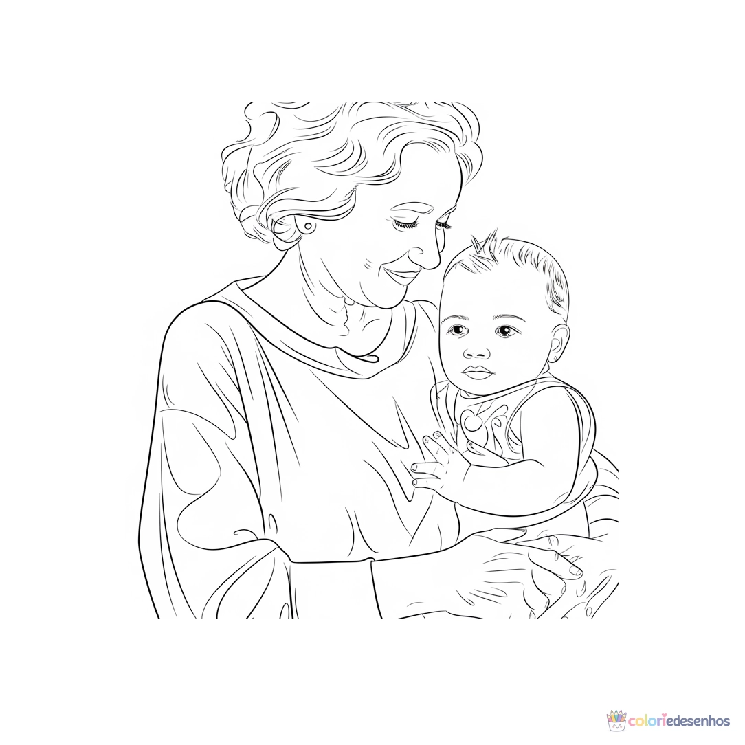 Avós para colorir