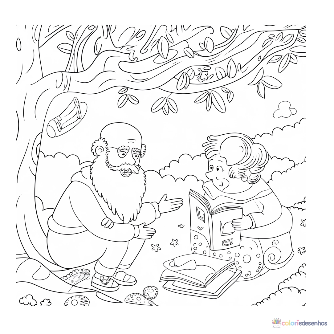 Avós para colorir