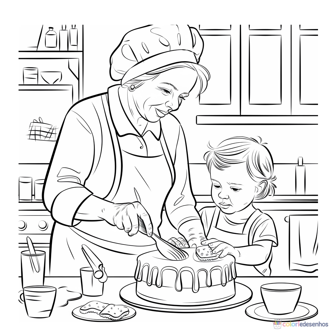 Avós para colorir