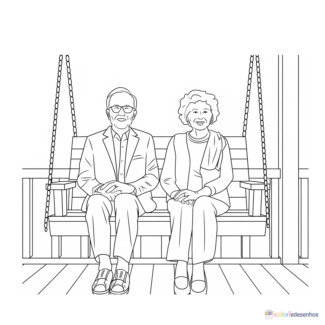 Avós para colorir