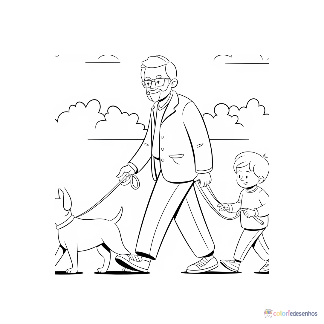 Avós para colorir