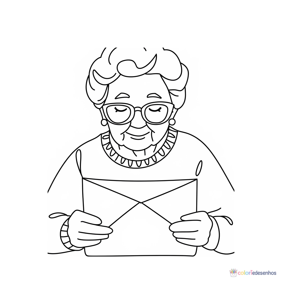 Avós para colorir