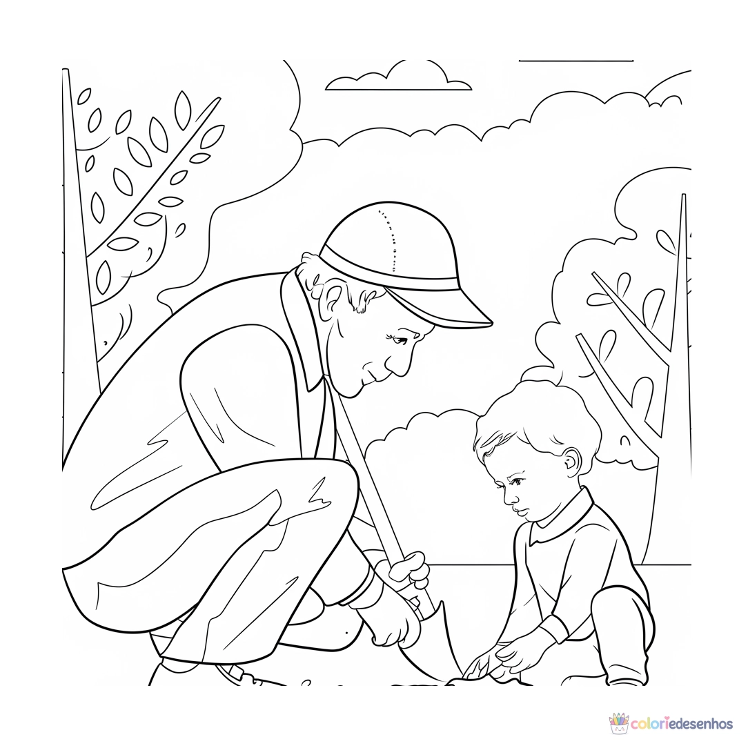 Avós para colorir
